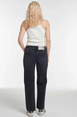 Relaxed Straight Leg Jean Black
