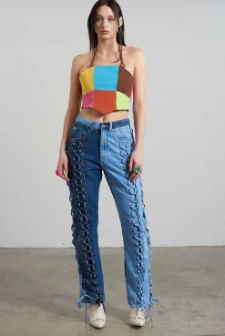 Rodeo Panelled Halter Top
