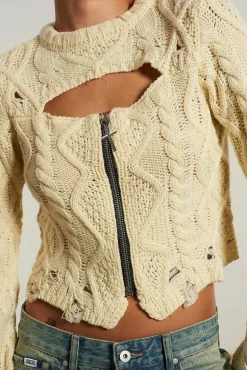 Saint Zip Cable Knit
