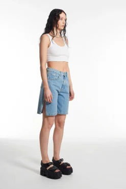 Side Split Short - Blue