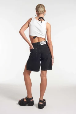 Side Split Short - Charcoal