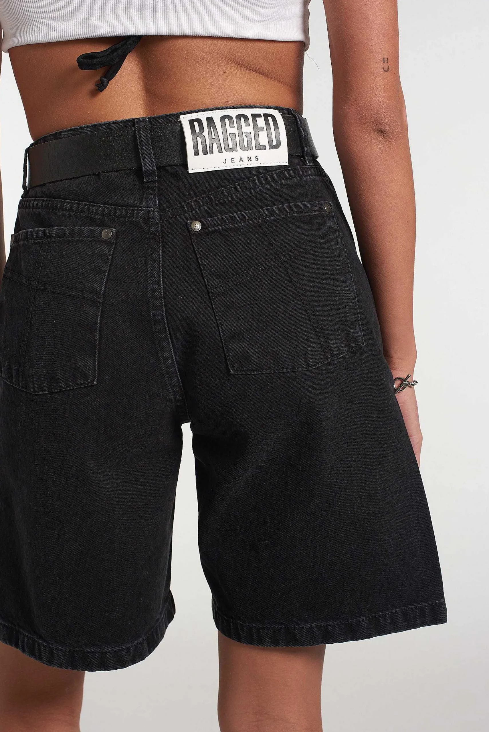 Side Split Short - Charcoal