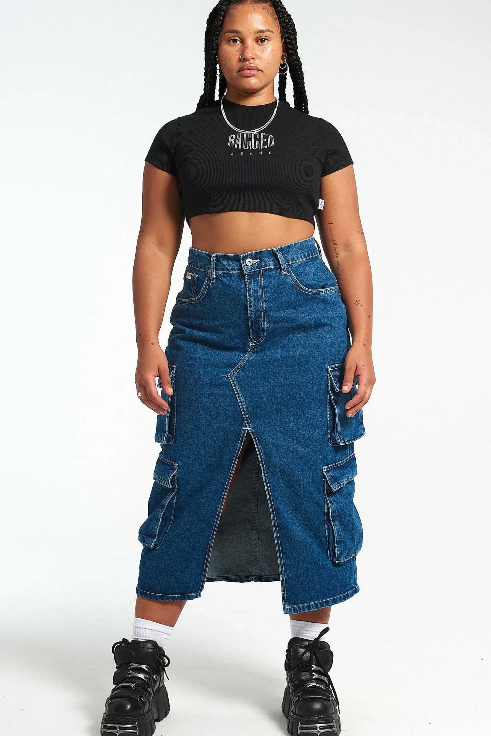 Soda Combat Skirt - Blue