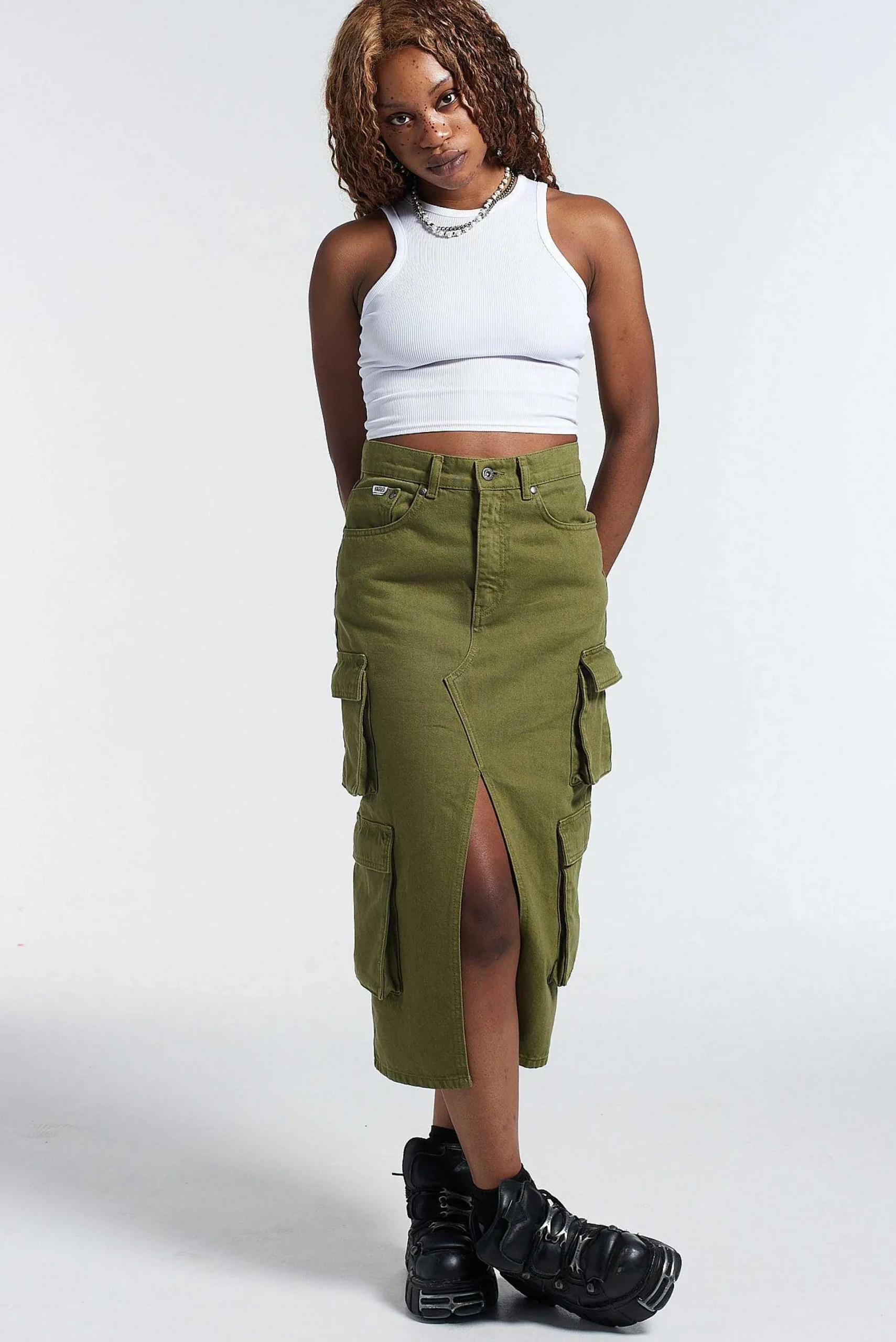 Soda Combat Skirt - Khaki