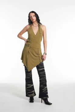 Stranded Halter Neck Dress