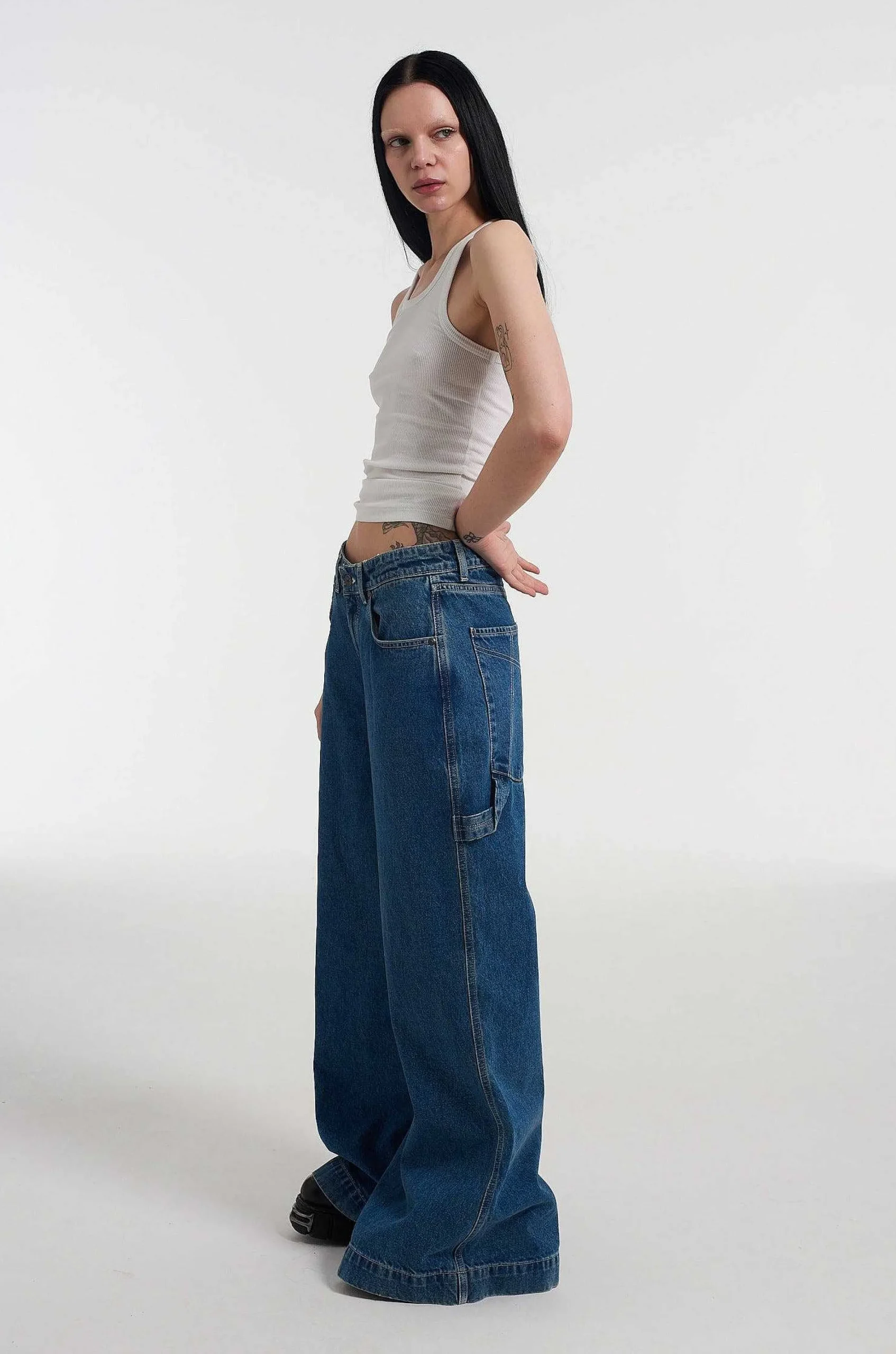 Sweeper Jean Blue