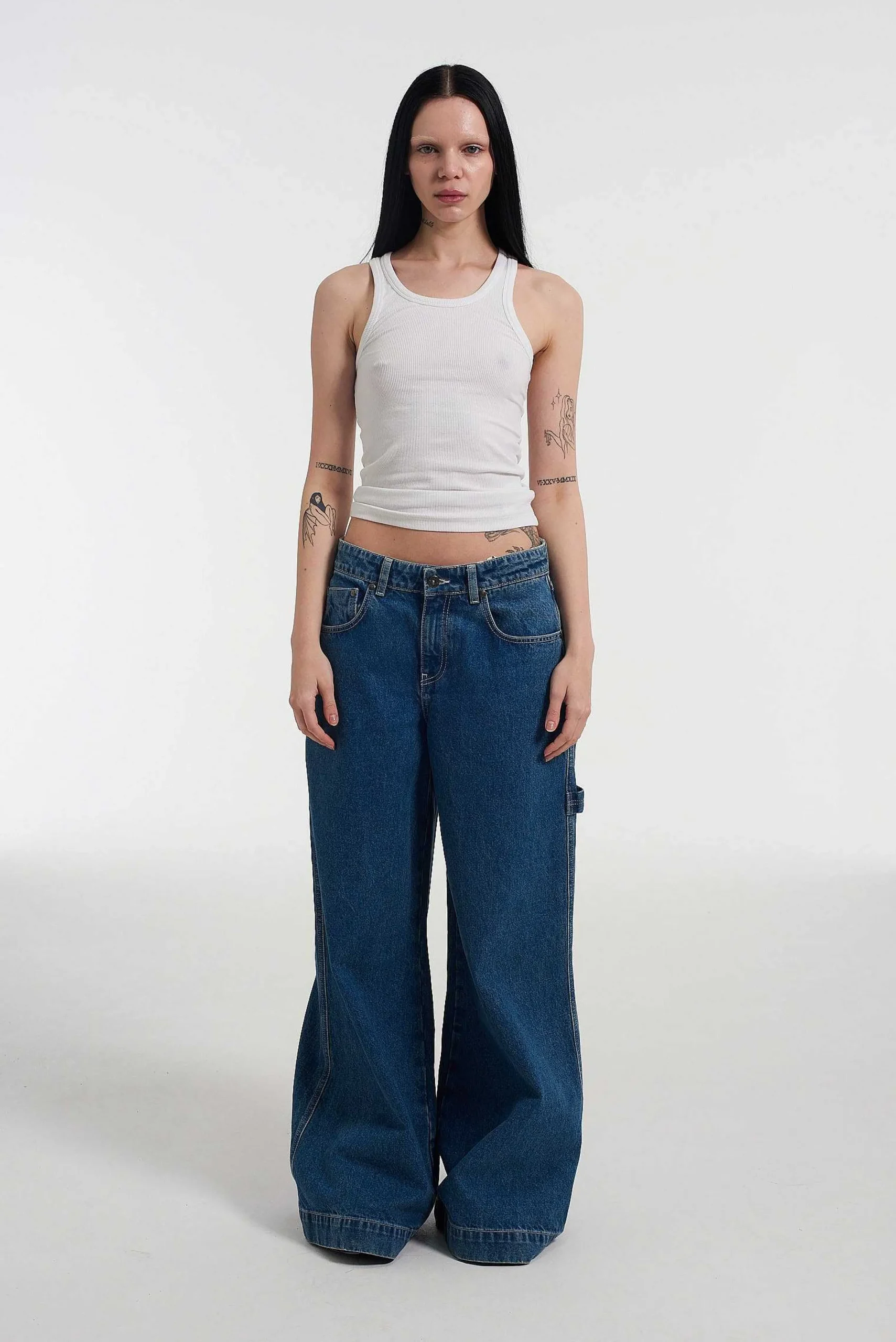 Sweeper Jean Blue