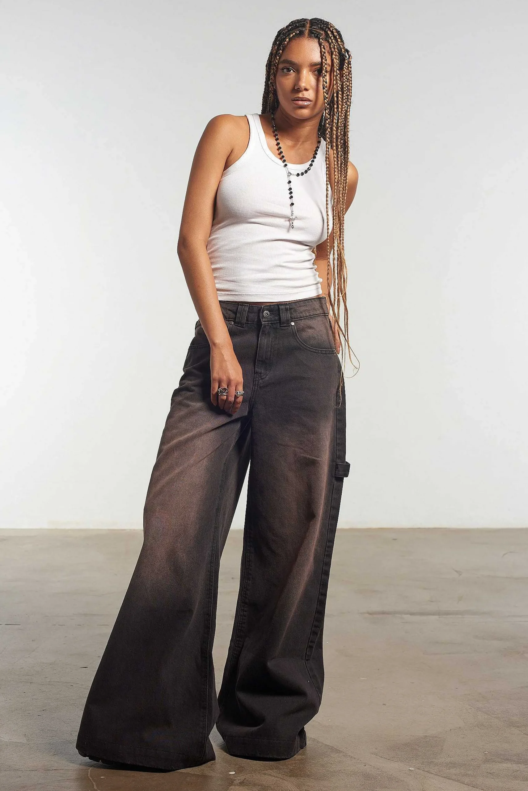 Sweeper Jean Brown Wash