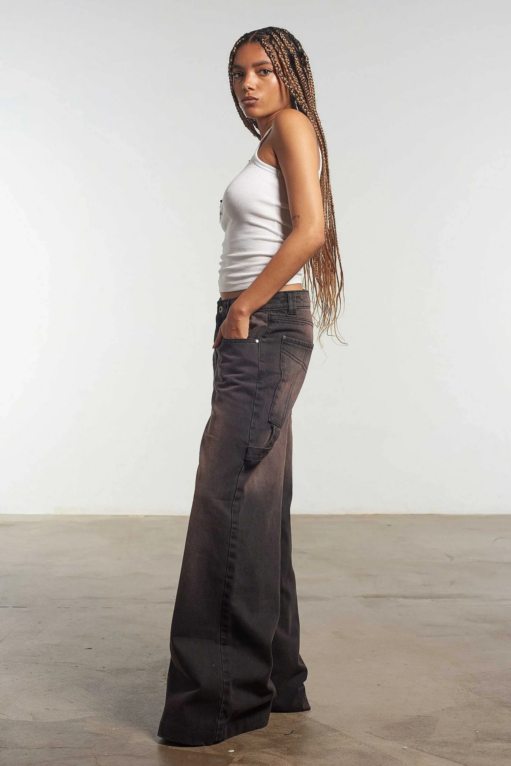 Sweeper Jean Brown Wash