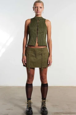 Trigger Pleated Mini Skirt