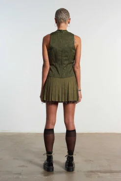Trigger Pleated Mini Skirt