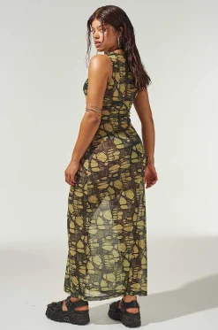 Venom Mesh Maxi Dress