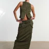 Villain Pinstripe Maxi Skirt