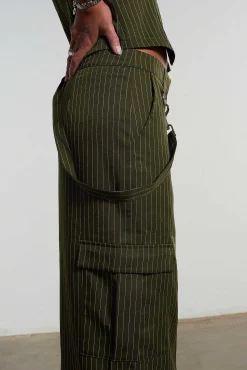 Villain Pinstripe Maxi Skirt