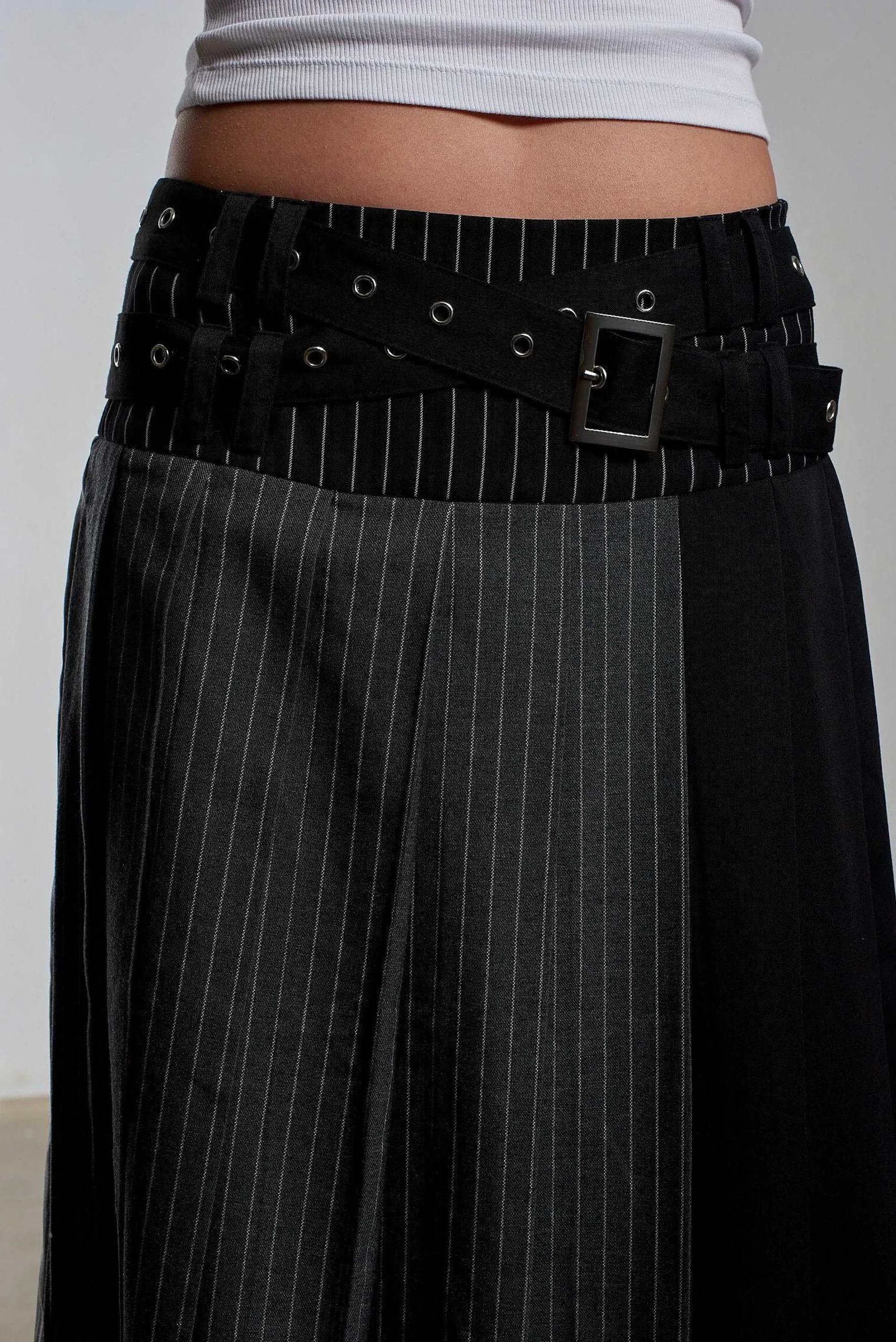Warrior Pleated Midi Skirt